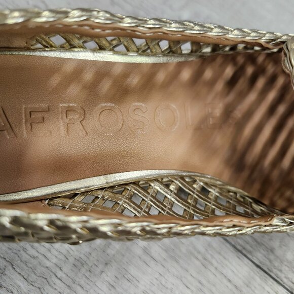 AEROSOLES Nagle Women 6.5 Metallic Woven Loafers Flat NIB - Picture 6 of 16